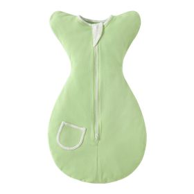 New Baby Swaddling Sleeping Bag (Option: Light Green-M)