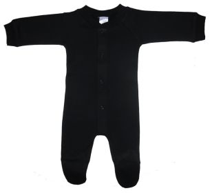 Black Interlock Sleep & Play (Color: Black, size: medium)