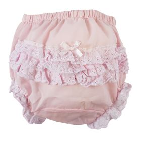 Pink Girl's Cotton/Poly "Fancy Pants" Underwear (Color: Pink, size: medium)