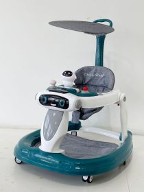 Baby Walker Anti-O-leg Baby Children's Multi-functional Anti-rollover Walker (Option: Sea blue-Flagship)