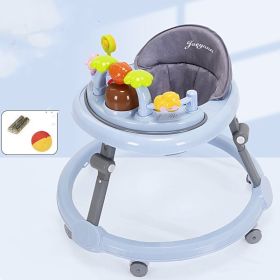 Baby Walker Multi-functional Anti-O-leg Anti-rollover For Boys And Girls (Option: Blue-3Style)