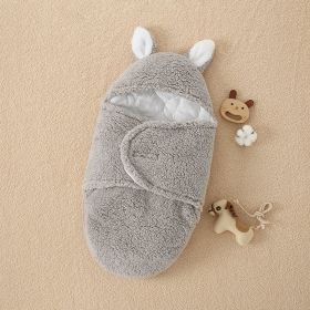 Sleeping Bag For Infants To Be Held By Newborn (Option: Grey-Big ear round-6M)