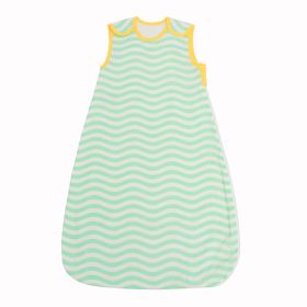 Baby Sleeveless Sleeping Bag Thin (Option: Green stripe-75to105cm)