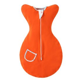 New Baby Swaddling Sleeping Bag (Option: Orange-M)