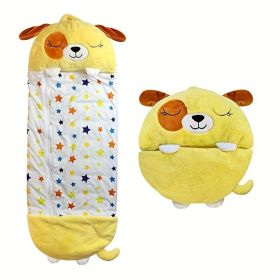 Kids Sleeping Bag, Soft Sleepy Sack For Kids & Toddlers  Easy Roll Up Design For School, Daycare  Children Sleeping Bags Play Pillow Sleep Sack (Option: Yellow Dog-180x70CM)