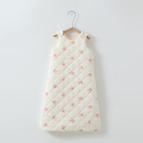 Baby Cotton-padded Sleeping Bag Vest (Option: Pink Rabbit-S)