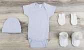 4 Pc Layette Baby Clothes Set