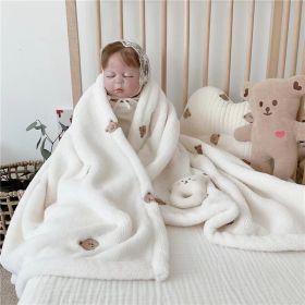 Coral Fleece Baby Baby's Blanket (Option: Little Bear Cover Blanket-90x125CM)