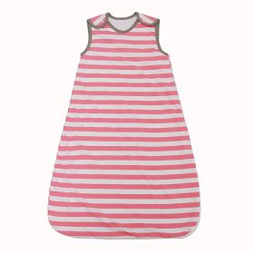 Baby Sleeveless Sleeping Bag Thin (Option: Pink Stripe-75to105cm)