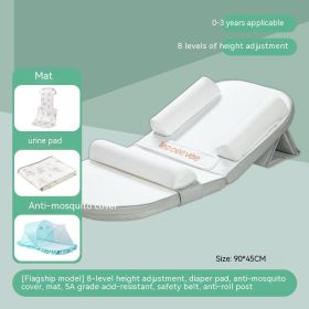 Babies' Milk Spilt Prevent Ramp Mat Anti-overflow And Choking Milk Newborn Spine Care Bed (Option: Milky White-1 Specification)