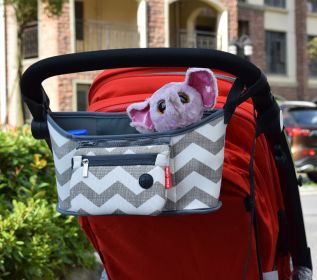 Baby Stroller Hanging Bag, Feeding Bottle, Water Cup, Diaper Storage Hanging Bag (Option: Off white corrugated paper bag)