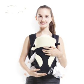 0-24 M Baby Carrier Backpack Infant Backpack Wrap (Color: beige)