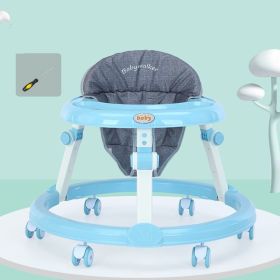 Baby Walker Anti-O-leg Baby Multifunctional Anti-rollover (Option: Blue-2Style)