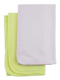 2 Receiving Blankets (Color: Pink/Yellow, size: 30x40)