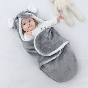 Home Fashion Baby Wrapping Blanket (Option: Grey elephant-3M)