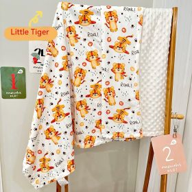 Child Air Conditioner Quilt Beanie Comfort Sleeping Blanket Washable (Option: Tiger-75x120cm)