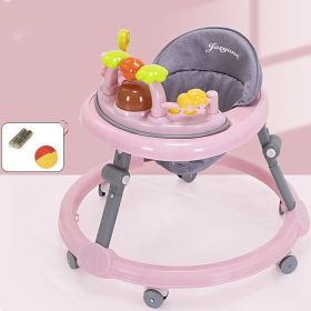 Baby Walker Multi-functional Anti-O-leg Anti-rollover For Boys And Girls (Option: Pink-3Style)