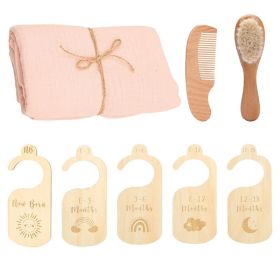 Baby Born Gift Set Wool Brush Baby Skin-friendly Bath Towel Baby One Month Old One Hundred Days Gift Box (Option: Candy Powder Set)