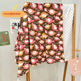 Child Air Conditioner Quilt Beanie Comfort Sleeping Blanket Washable (Option: Woodpecker-75x120cm)