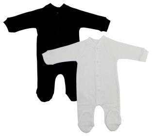 Interlock Black and White Closed-toe Sleep & Play (Pack of 2) (Color: White, size: large)