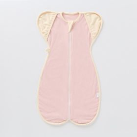 Sleeping Bag Baby Swaddling Vest Dual-use Thick Warm Autumn And Winter (Option: Pink-S)