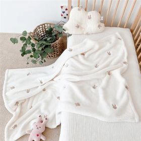 Coral Fleece Baby Baby's Blanket (Option: Little Rabbit Cover Blanket-90x125CM)