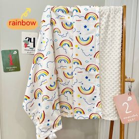 Child Air Conditioner Quilt Beanie Comfort Sleeping Blanket Washable (Option: Rainbow-75x120cm)