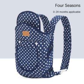 Multifunctional Baby Carrier With Breathable Front And Back In Summer (Option: Big wave dot cloth)