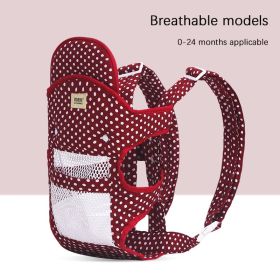 Multifunctional Baby Carrier With Breathable Front And Back In Summer (Option: Red net)