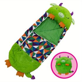 Kids Sleeping Bag, Soft Sleepy Sack For Kids & Toddlers  Easy Roll Up Design For School, Daycare  Children Sleeping Bags Play Pillow Sleep Sack (Option: Green Donkey-135x50CM)