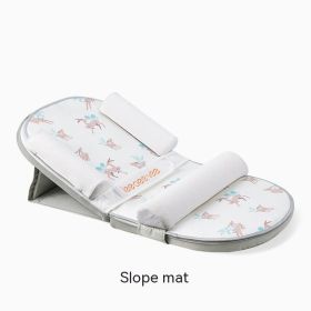 Babies' Milk Spilt Prevent Ramp Mat Anti-overflow And Choking Milk Newborn Spine Care Bed (Option: Milky White-Ramp Mat Summer Mat)