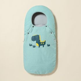 Autumn And Winter Rocking Fleece Thickened Warm Baby Anti-kicking Divine Sleeping Bag (Option: Small dinosaur)