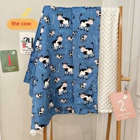 Child Air Conditioner Quilt Beanie Comfort Sleeping Blanket Washable (Option: Cow-75x120cm)