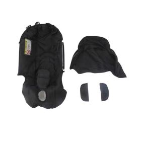 Baby Basket Car Four-in-one Sitting Cloth Set Rain Cover Mosquito Net Hanging Bag Mommy Bag Sunshade Cover Accessories (Option: Black cloth cover)