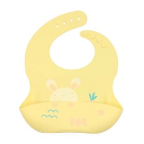 Baby Cartoon Animal Print Food Grade Multi-Adjustable Silicone Bibs (Size/Age: Average Size (0-8Y))