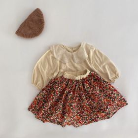 Baby Girls Floral Pattern Half Skirt In Summer Wearing Outfit (Size/Age: 110 (3-5Y))