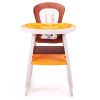 Multipurpose Adjustable Highchair for Baby Toddler Dinning Table with Feeding Tray and 5-Point Safety Buckle, Yellow