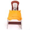 Multipurpose Adjustable Highchair for Baby Toddler Dinning Table with Feeding Tray and 5-Point Safety Buckle, Yellow