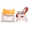 Multipurpose Adjustable Highchair for Baby Toddler Dinning Table with Feeding Tray and 5-Point Safety Buckle, Yellow