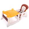 Multipurpose Adjustable Highchair for Baby Toddler Dinning Table with Feeding Tray and 5-Point Safety Buckle, Yellow