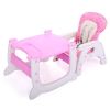 Multipurpose Adjustable Highchair,Children's dining chair for Baby Toddler Dinning Table with Feeding Tray and 5-Point Safety Buckle XH