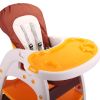 Multipurpose Adjustable Highchair for Baby Toddler Dinning Table with Feeding Tray and 5-Point Safety Buckle, Yellow