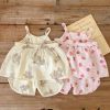 Baby Animal Print Sling Tops Combo Shorts 2-Pieces Sets