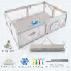 Large Baby Playpen with Pull Rings Ocean Balls and Cute Pattern