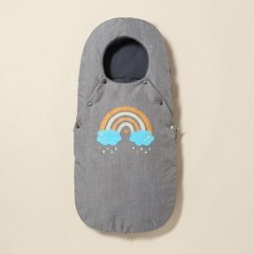 Autumn And Winter Rocking Fleece Thickened Warm Baby Anti-kicking Divine Sleeping Bag (Option: Rainbow)