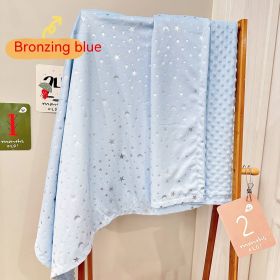 Child Air Conditioner Quilt Beanie Comfort Sleeping Blanket Washable (Option: Blue Star-75x120cm)