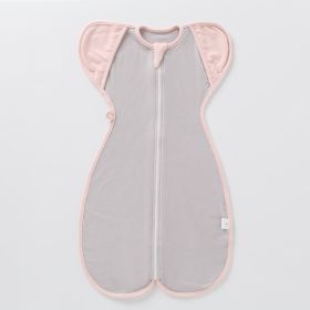 Sleeping Bag Baby Swaddling Vest Dual-use Thick Warm Autumn And Winter (Option: Purple Gray-M)