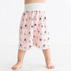 Baby Waterproof Skirt Baby Diapers Training Pant Waterproof Leak-proof Washable Cotton (Option: Pink Eye Dog-M Code 0to5 Years Old)