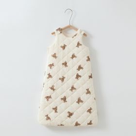 Baby Cotton-padded Sleeping Bag Vest (Option: Bear-S)