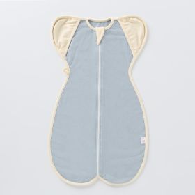 Sleeping Bag Baby Swaddling Vest Dual-use Thick Warm Autumn And Winter (Option: Blue-L)